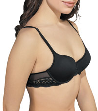 Petites Seamless Contour with Appliqued Lace Bra